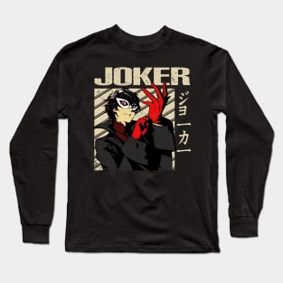 Joker's Rebellion Dive into Personas Anime with Our Designs Long Sleeve T-Shirt